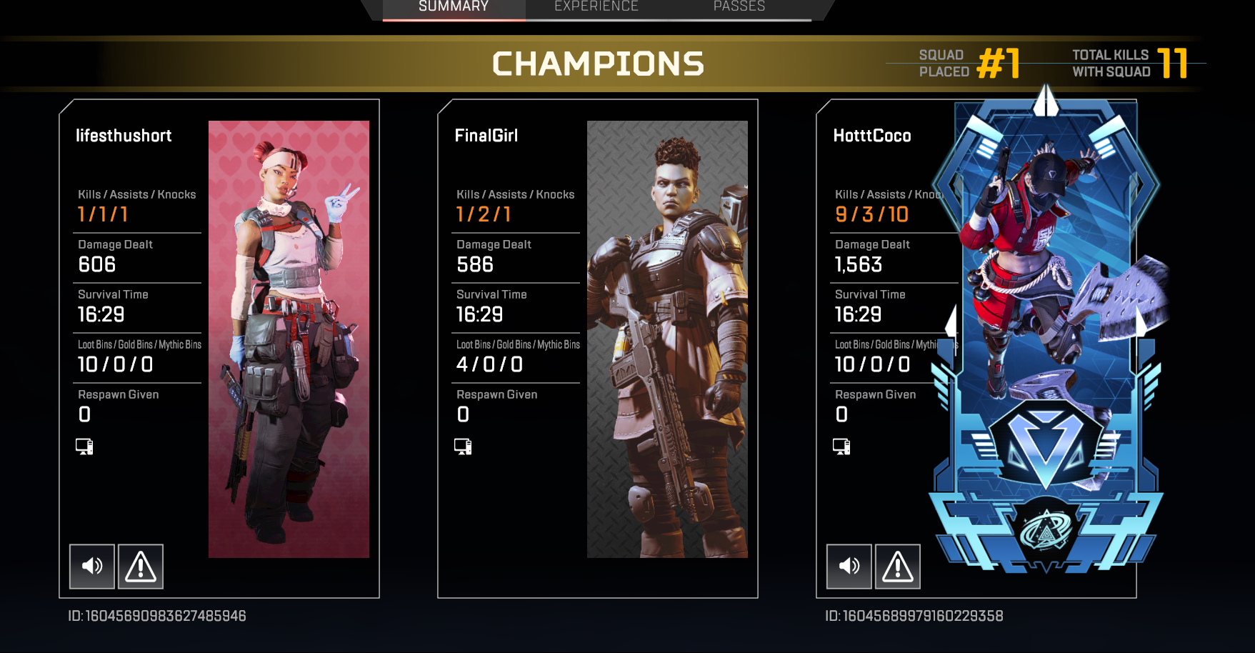 A saved gaming memory
